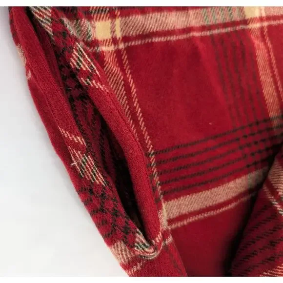 Madewell Red Tartan Plaid Cape Scarf Shawl Ruana - Picture 8 of 12